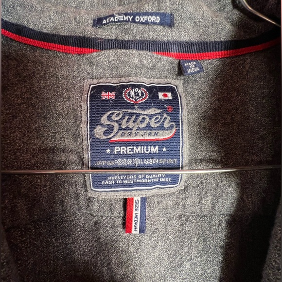 Superdry Grey Mens Flannel, size M fits S - Picture 2 of 4